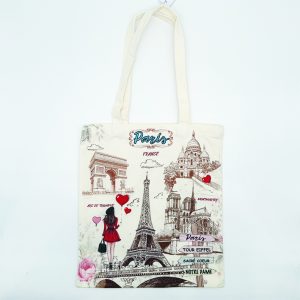 Sac Coton Monuments Crayon Fille