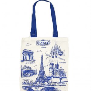 Sac Coton Monuments Bleu